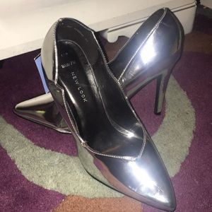 New Look Silver Heels. Never Worn